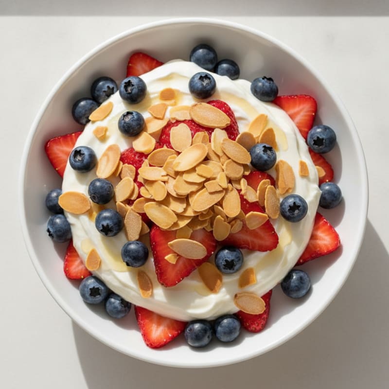 Greek Yogurt Parfait with Mixed Berries and Protein Crunch