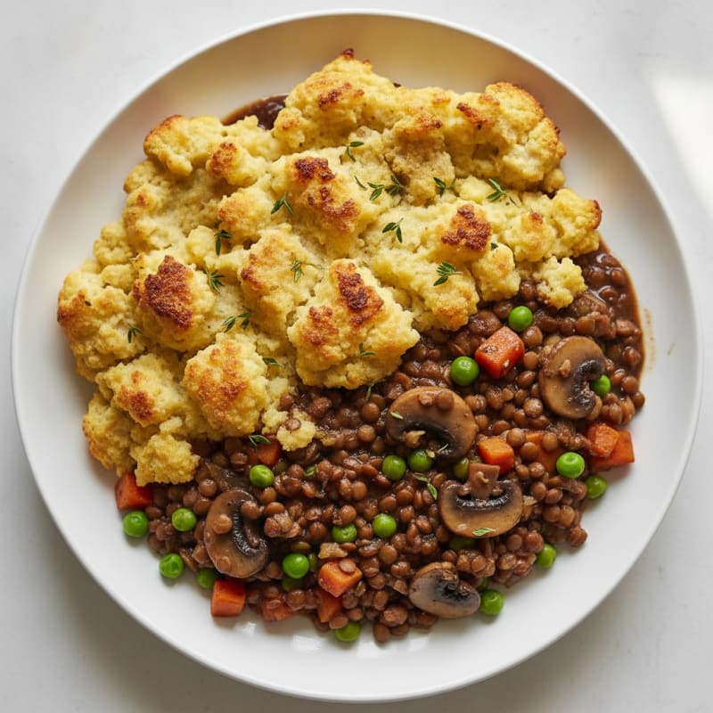 Hearty Lentil Shepherd's Pie with Root Vegetable Mash