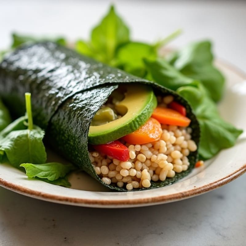 Fresh Avocado and Brown Rice Nori Wraps