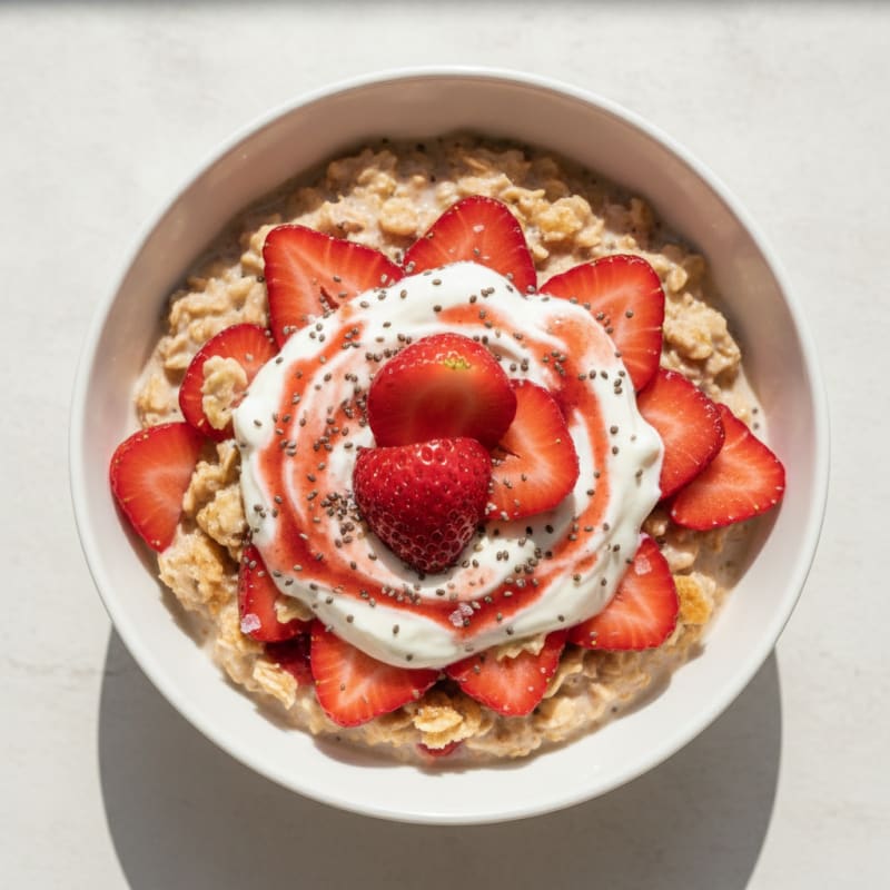 Strawberry Shortcake Overnight Oats