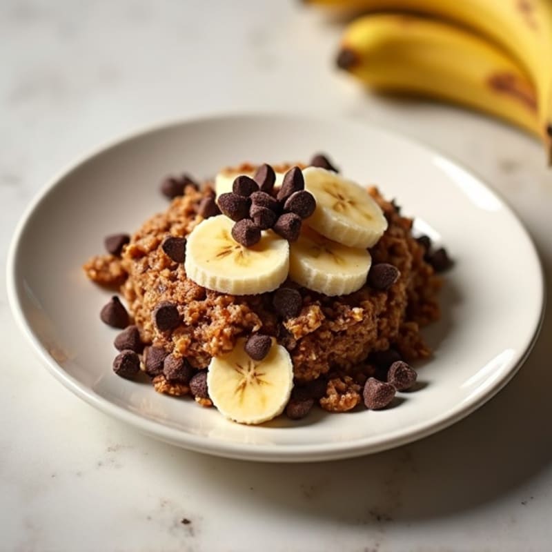Warm Chocolate Chip Protein Baked Oatmeal