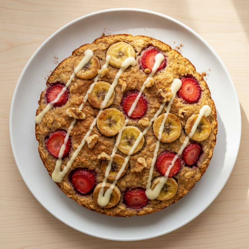 Strawberry and Banana Oatmeal Bake