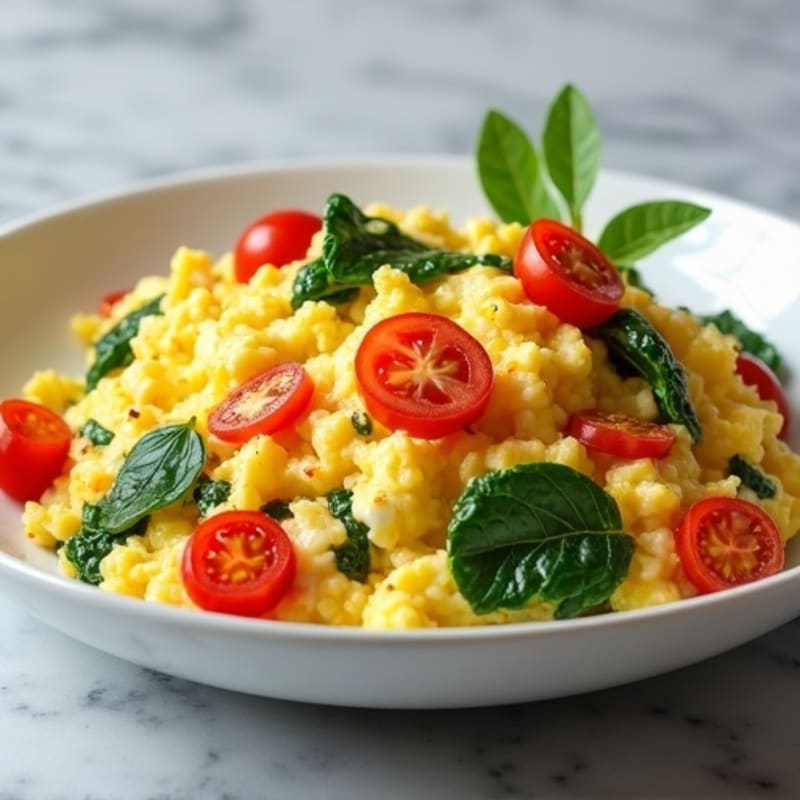 Fluffy Protein-Packed Cottage Cheese Scramble