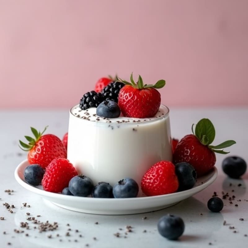 Silky Greek Yogurt Protein Pudding with Berries