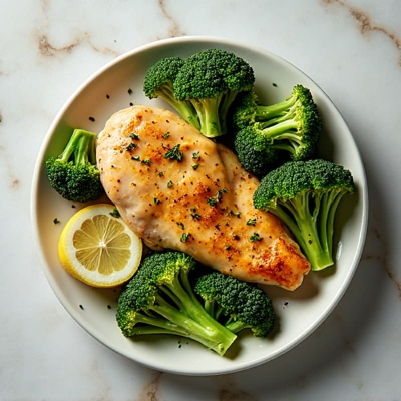 Quick Sheet Pan Lemon-Herb Chicken with Roasted Broccoli