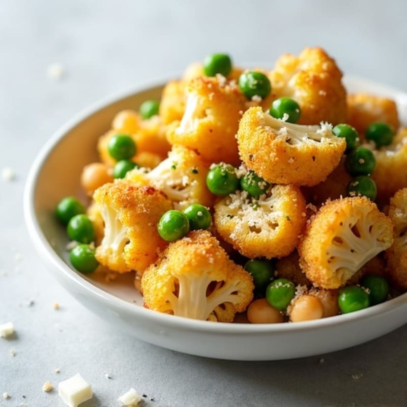 Crispy Garlic-Parmesan Roasted Cauliflower