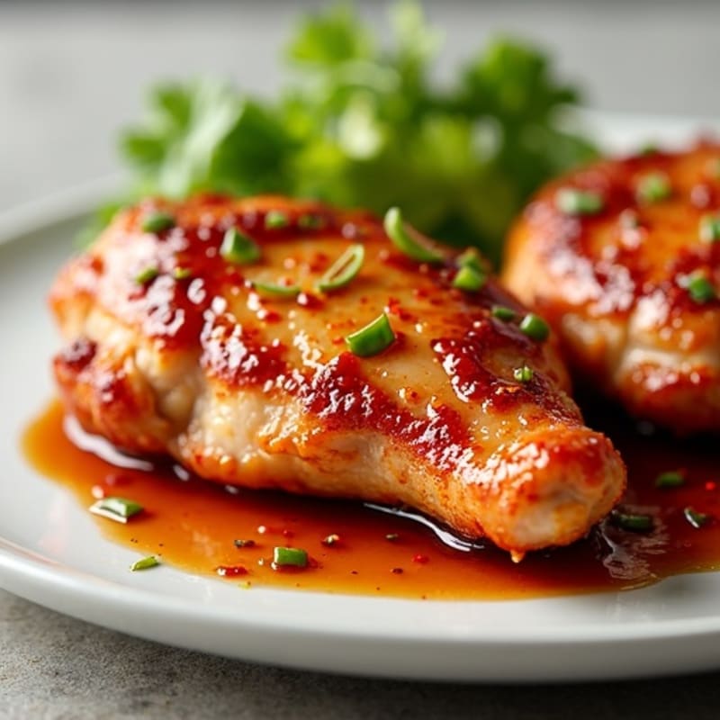 Crispy Baked Chicken with Sweet and Spicy Sticky Glaze