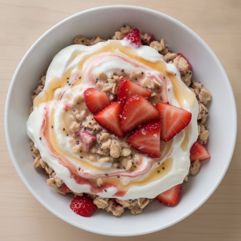 Strawberry Shortcake Overnight Oats