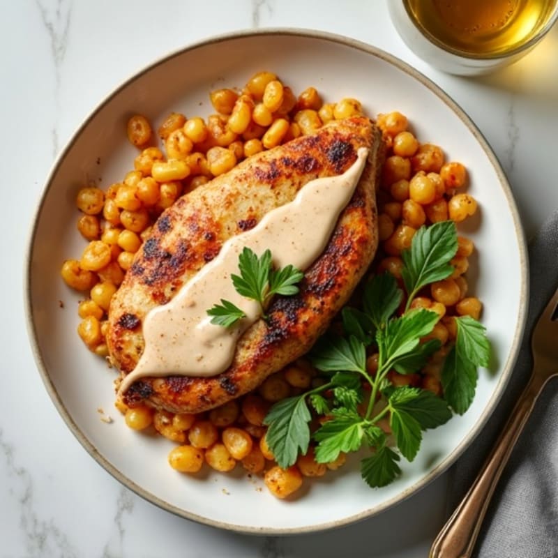 Roasted Spiced Chicken with Creamy Tahini