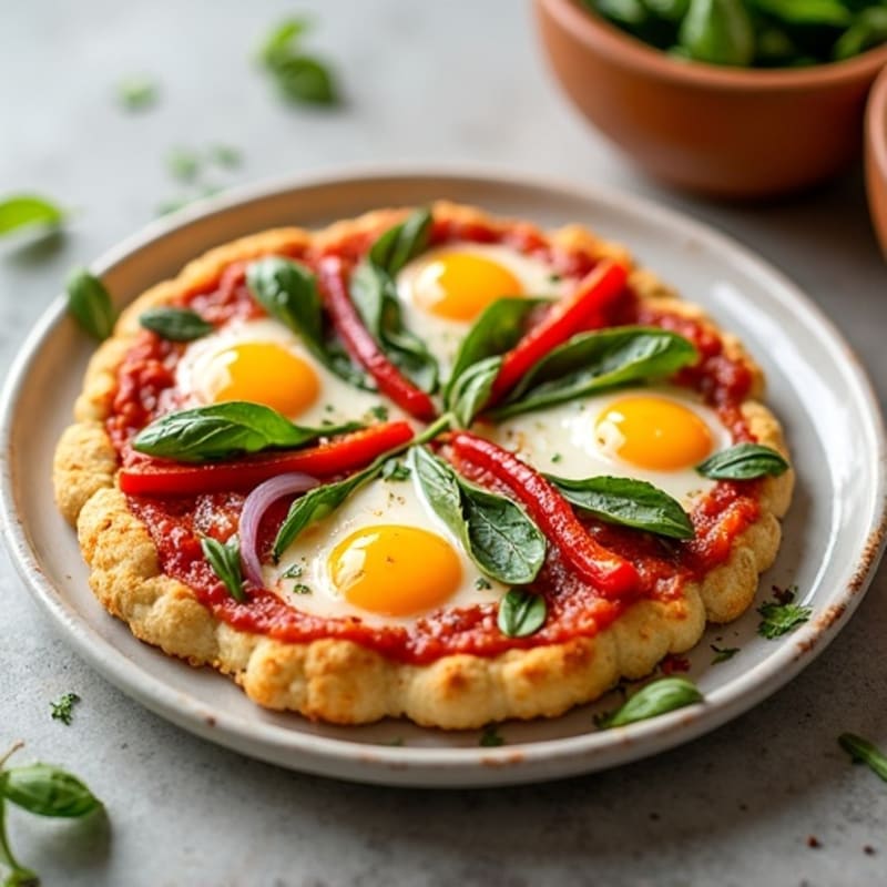 Crispy Cauliflower Crust Pizza with Fresh Vegetables