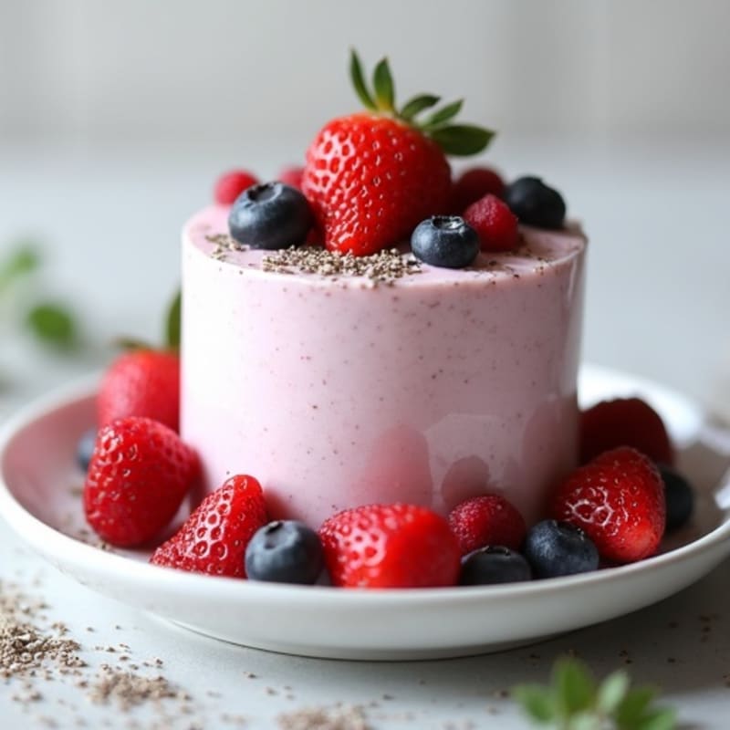 Silky Greek Yogurt Protein Mousse with Fresh Berries