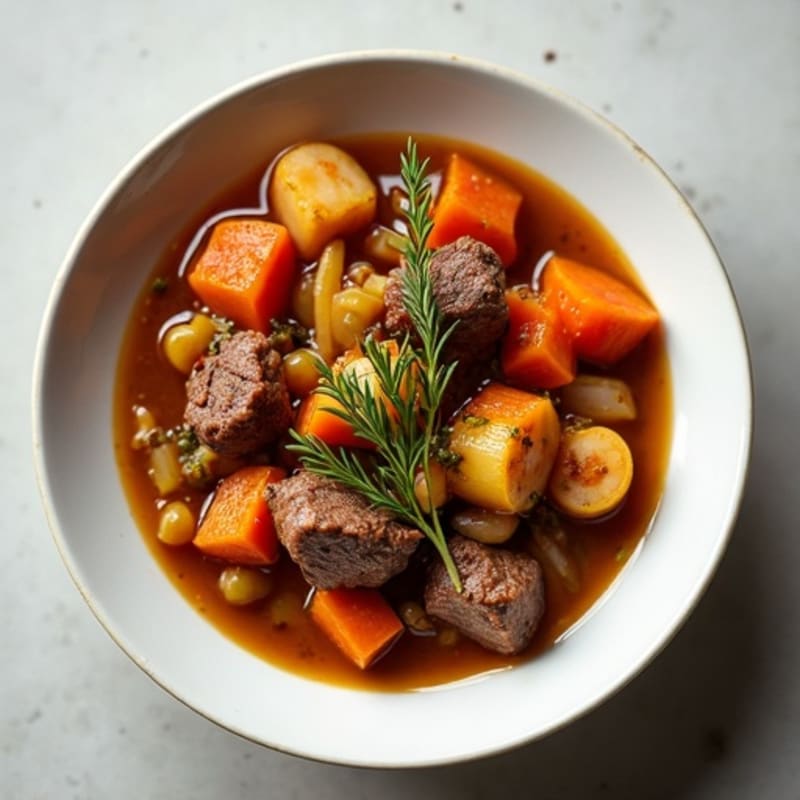 Hearty Grass-Fed Beef and Root Vegetable Stew