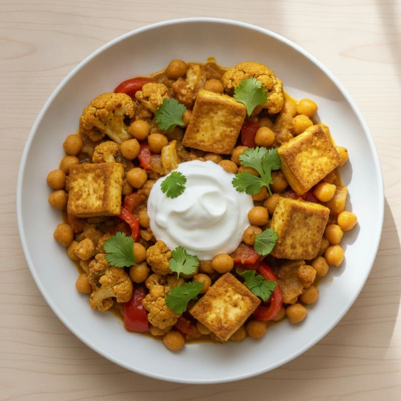 Roasted Vegetable and Chickpea Curry