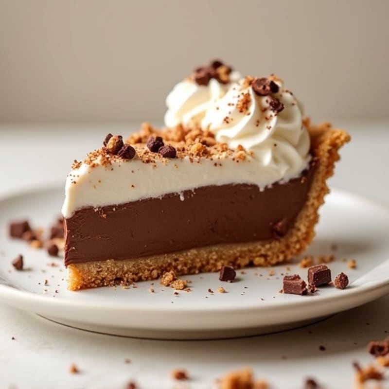 No-Bake Protein Chocolate Peanut Butter Pie