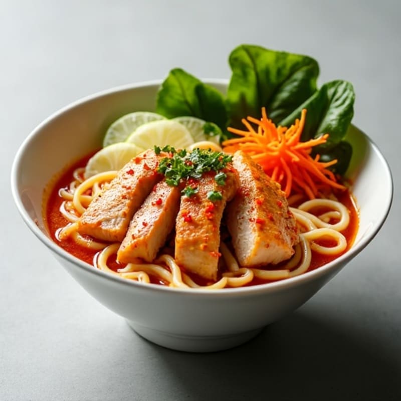Spicy Sriracha Chicken and Fresh Veggie Ramen