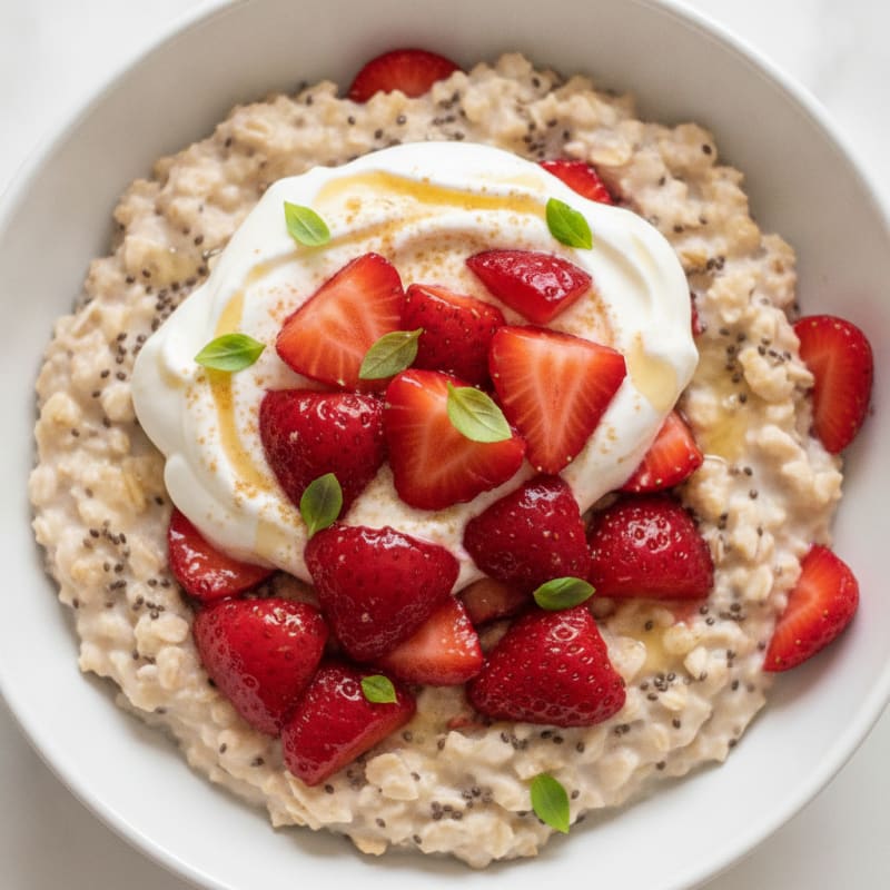 Strawberry Shortcake Overnight Oats