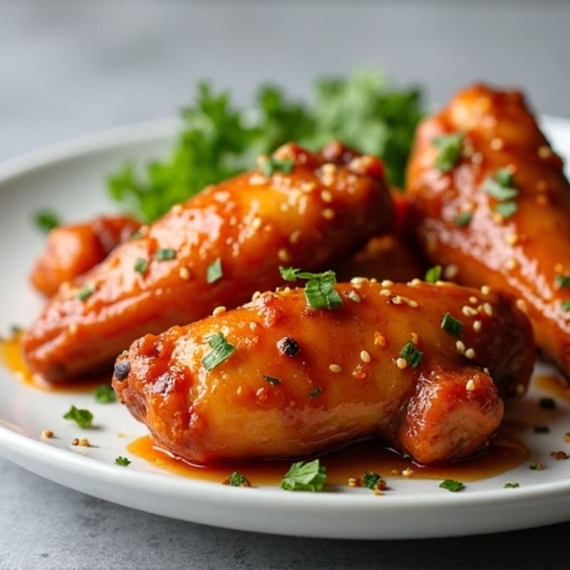 Sticky Honey-Garlic Baked Chicken Wings