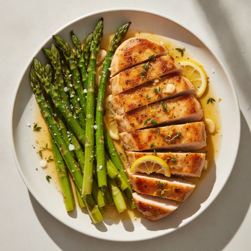 Lemon Herb Chicken with Roasted Asparagus