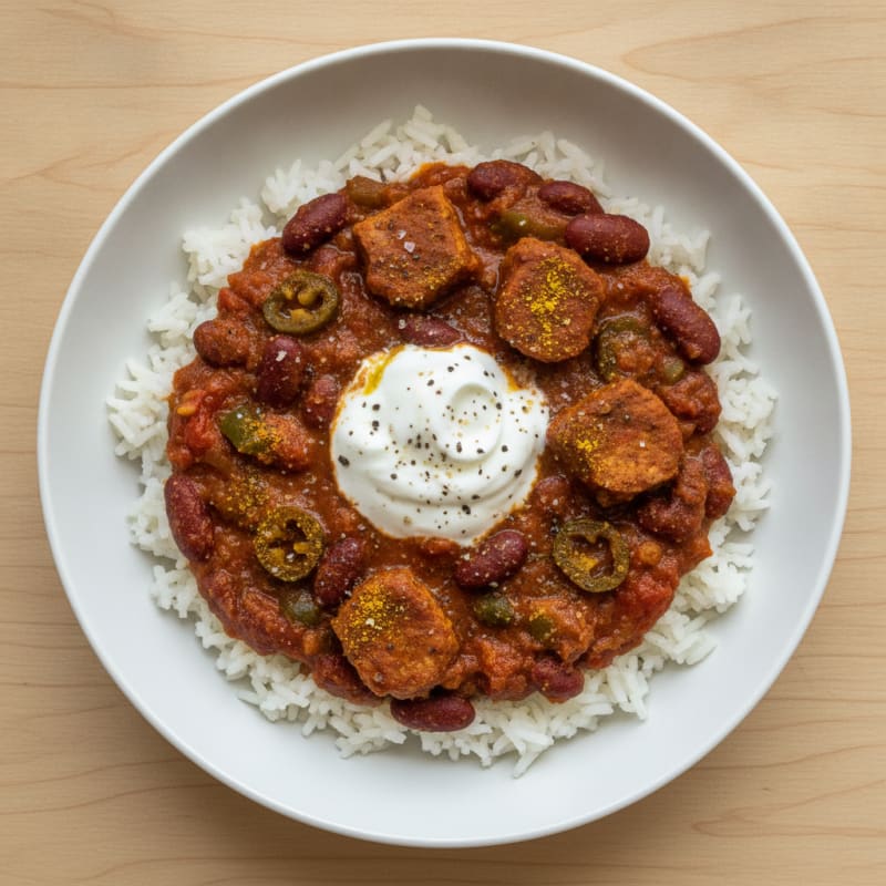 Quorn and Kidney Bean Chili with Basmati Rice