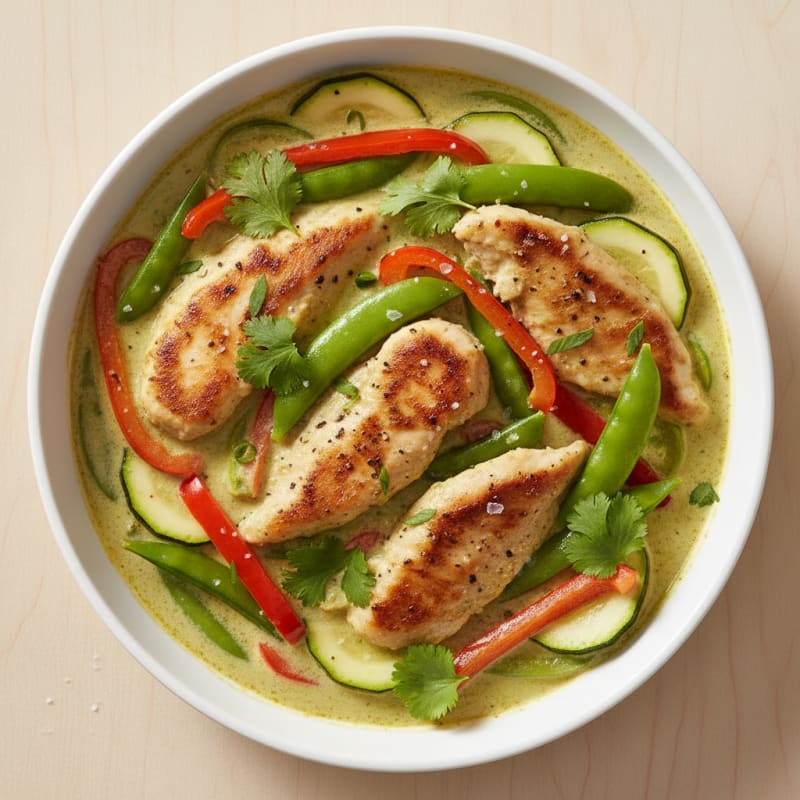 Creamy Coconut Green Curry Chicken