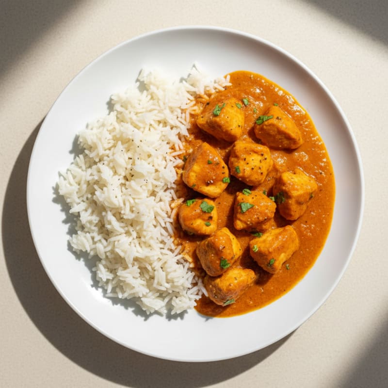 Creamy Tomato Butter Chicken with Basmati
