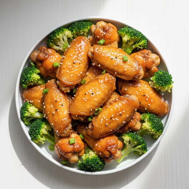 Crispy Honey-Garlic Chicken Wings