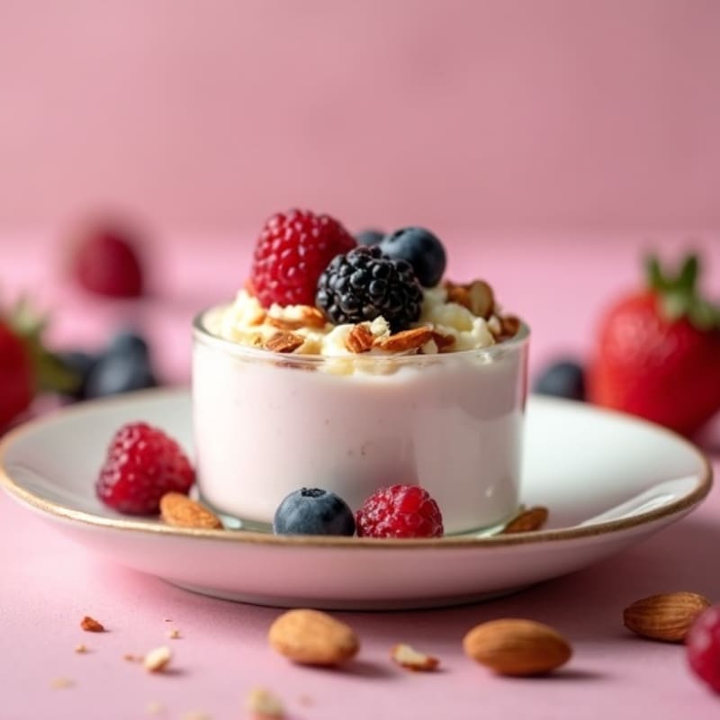 Cottage Cheese Protein Mousse with Mixed Berries