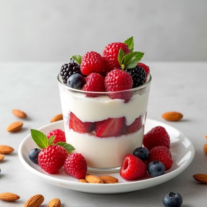 Creamy Greek Yogurt Protein Parfait with Berries