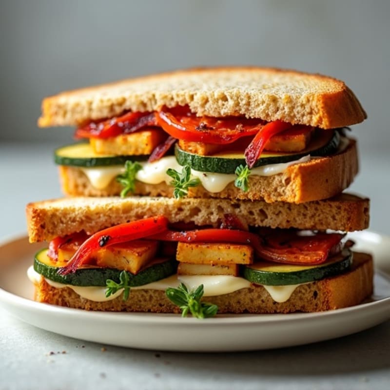Crispy Roasted Vegetable Panini