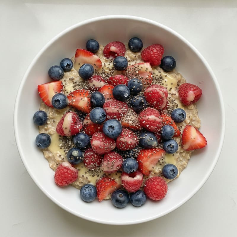 Overnight Oats with Berries and Chia
