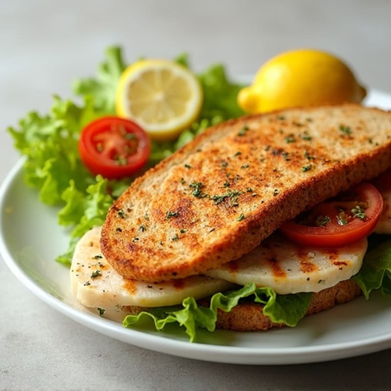 Lemon Herb Grilled Chicken Sandwich with Crisp Lettuce