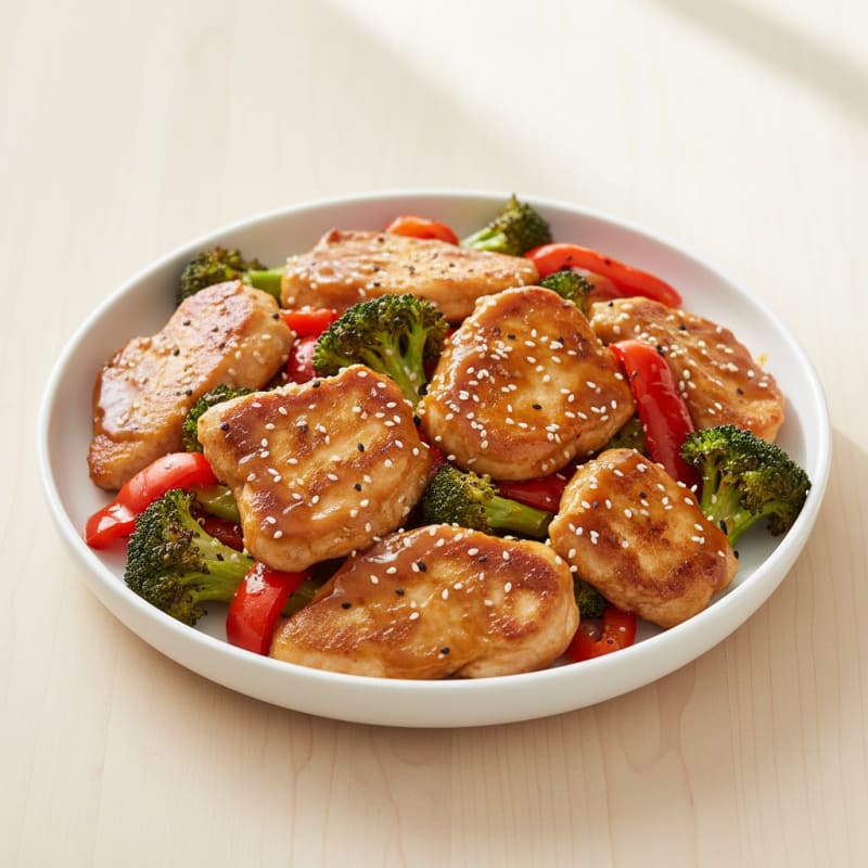 Crispy Teriyaki Chicken with Roasted Vegetables