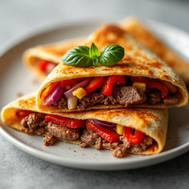 Crispy Spiced Lean Steak Quesadillas