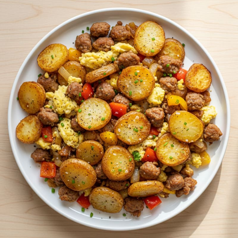 Crispy Potato and Sausage Breakfast Skillet