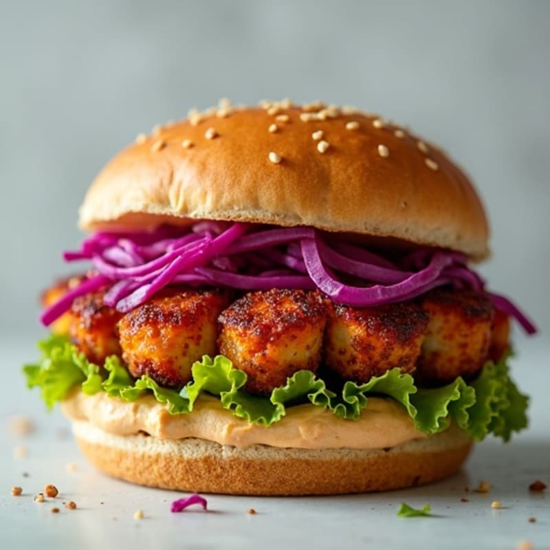 Crispy Smoky BBQ Tempeh Sandwich