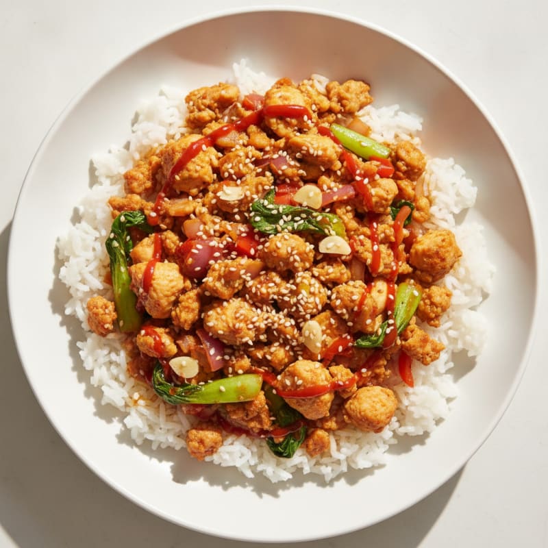 Chili Chicken Mince and Rice Bowl
