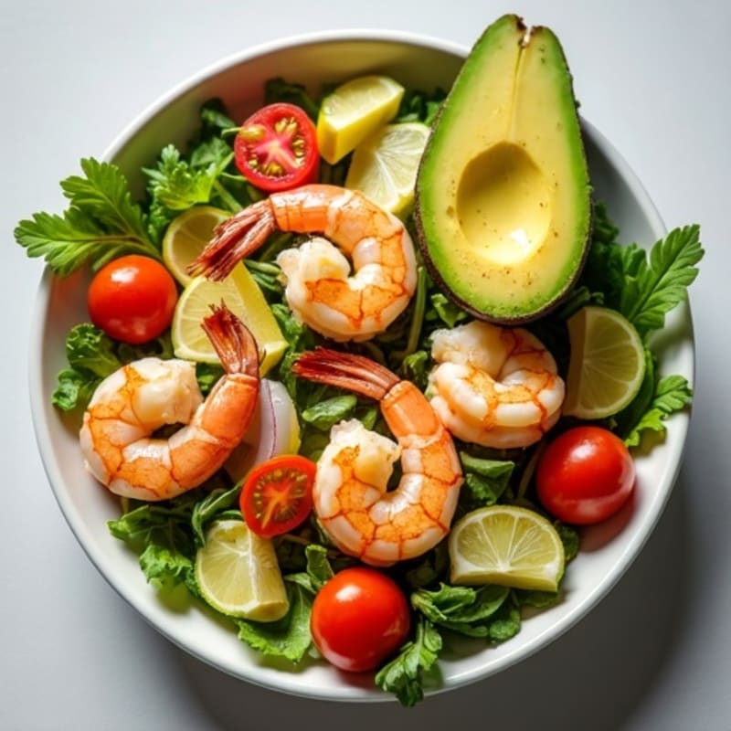 Grilled Shrimp and Avocado Salad with Lemon Vinaigrette
