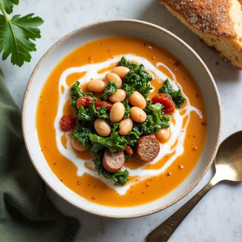 Creamy Tuscan Kale and White Bean Soup