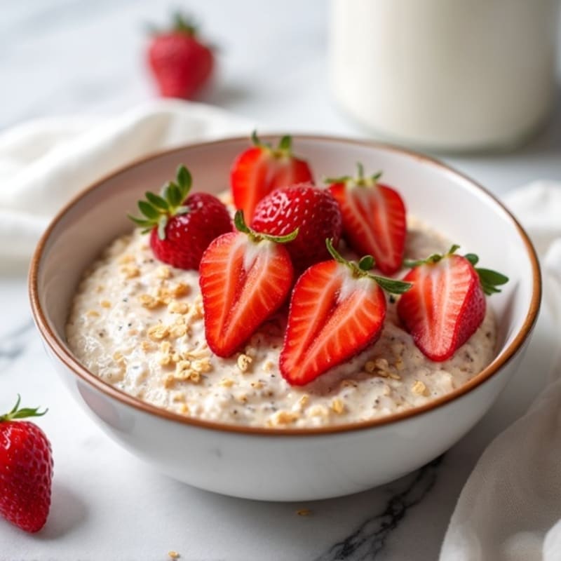 Creamy Strawberry Vanilla Overnight Oats