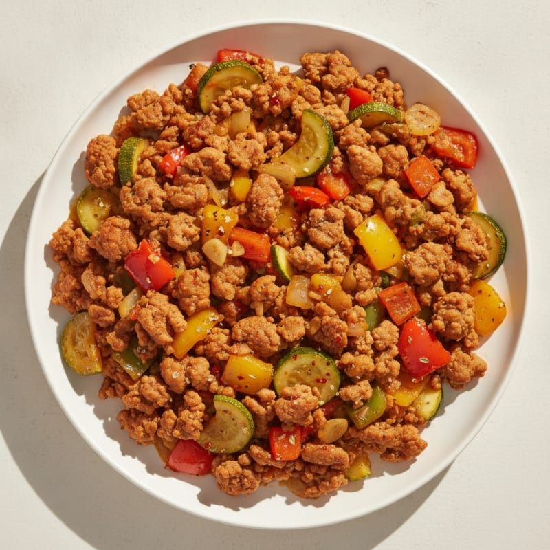 Savory Ground Turkey and Vegetable Skillet
