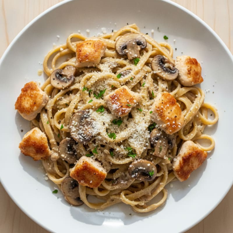 Truffle Mushroom Tagliatelle with Parmesan