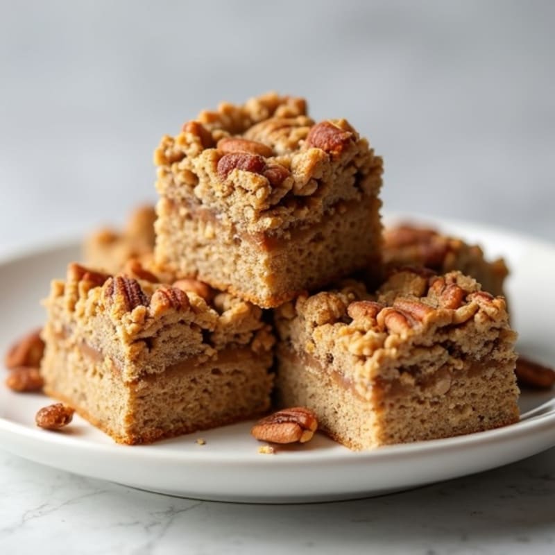 Chewy Baked Maple Pecan Oatmeal Squares