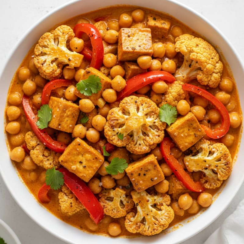 Roasted Vegetable and Chickpea Curry