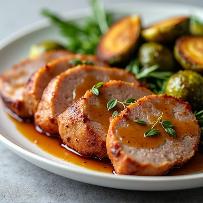 Roasted Pork Tenderloin with Sweet and Savory Glaze