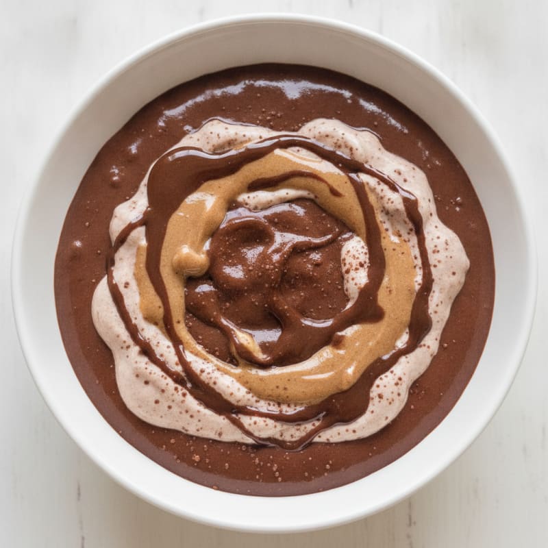 Silky Chocolate Protein Pudding with Almond Butter