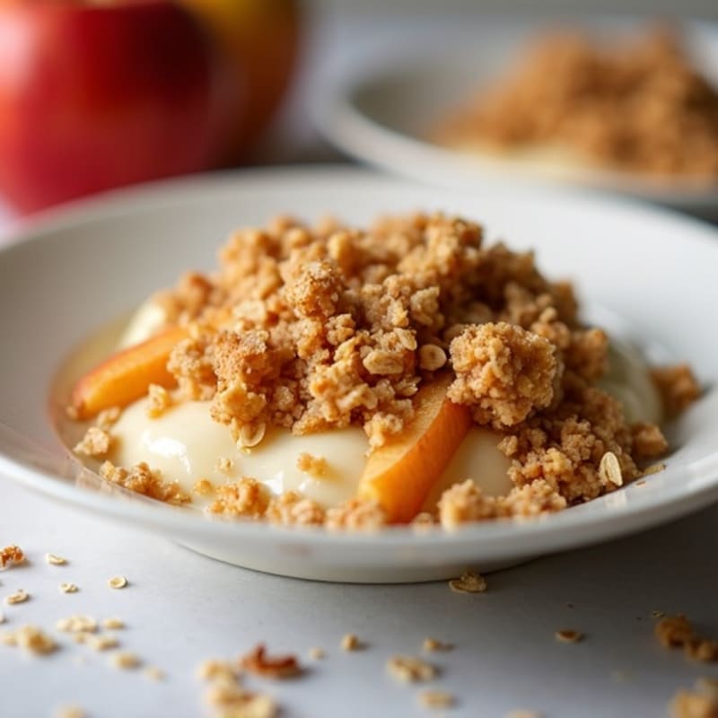Baked Apple Crumble with Crispy Oat Topping