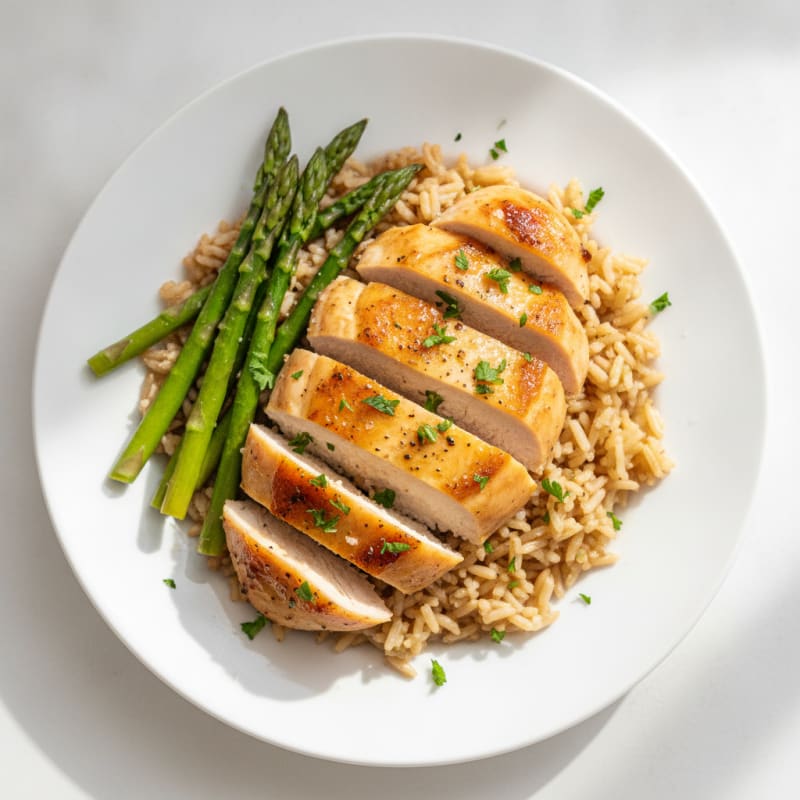 Lemon Herb Roasted Chicken with Rice