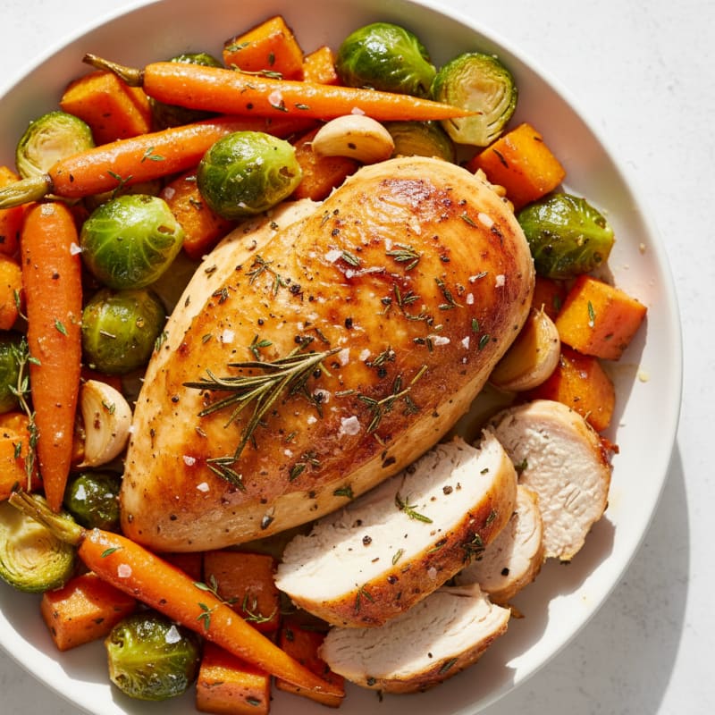 Herb-Roasted Chicken with Roasted Vegetables