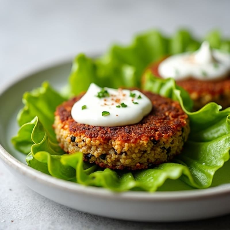 Crispy Black Bean Quinoa Burger Lettuce Wrap
