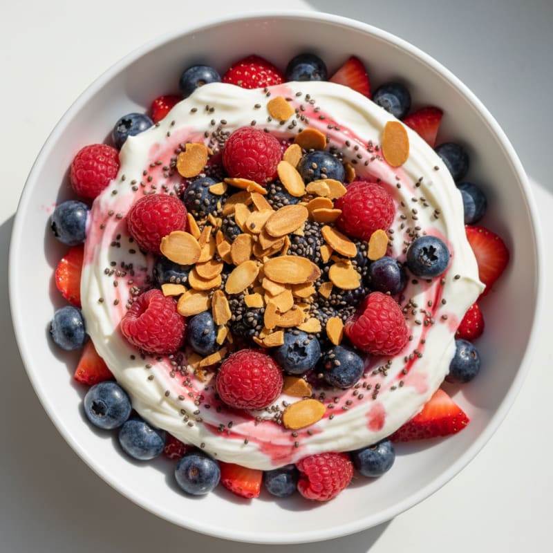 Creamy Greek Yogurt and Mixed Berry Protein Parfait